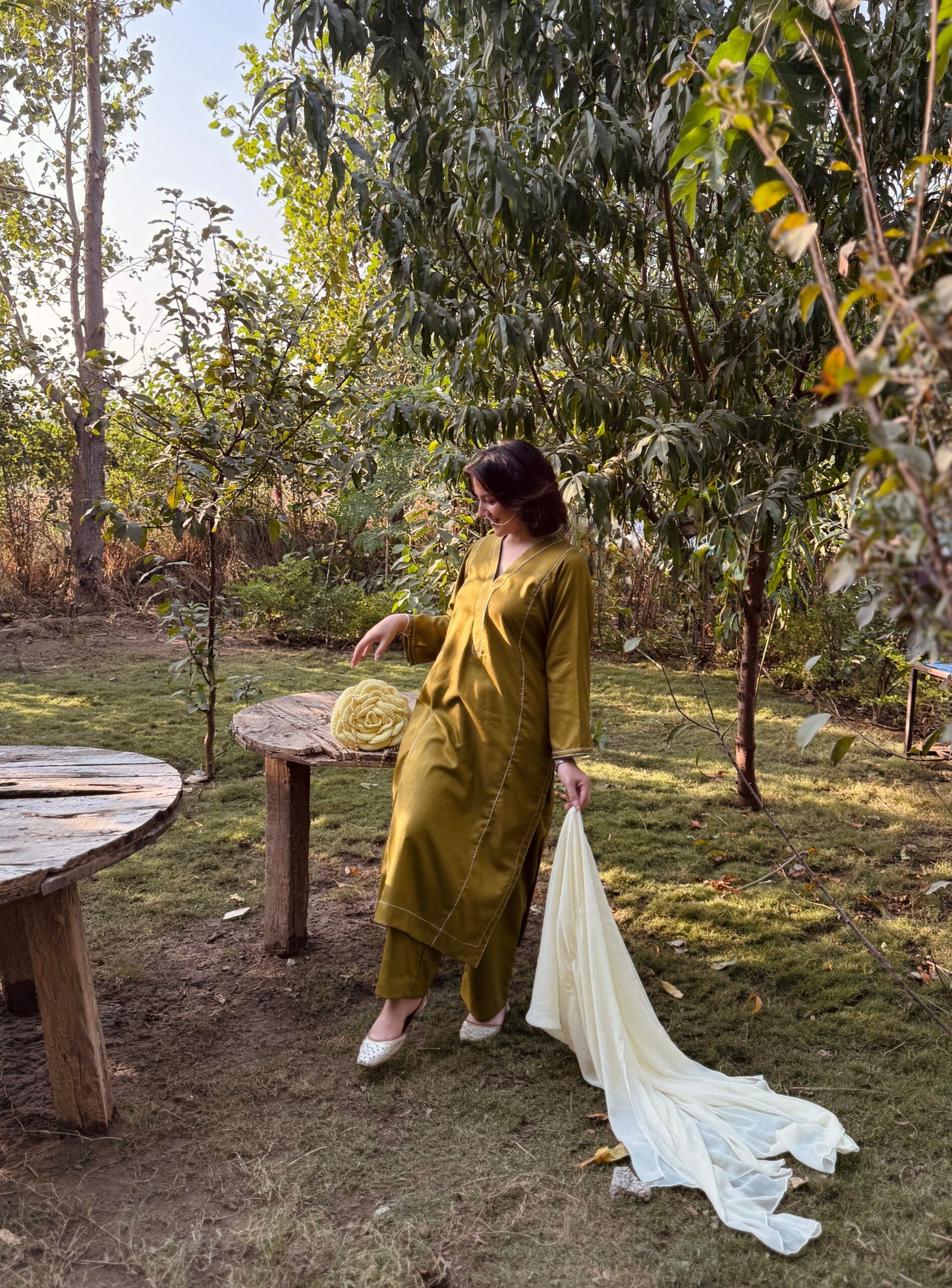 Golden Meadow – Embroidered Two-Piece Suit