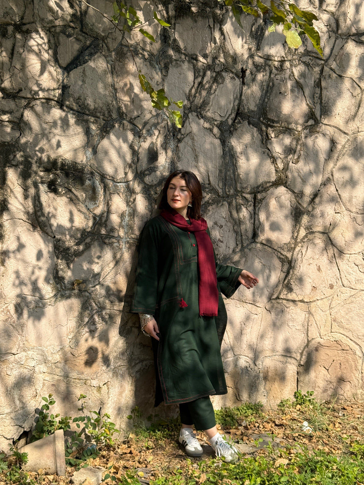 Emerald Trail – Embroidered Two-Piece Suit