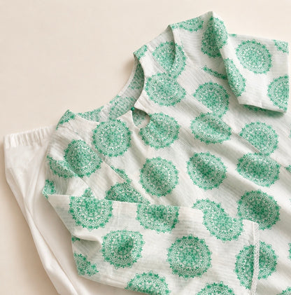 Mint Blossom Printed Lawn 2-Piece