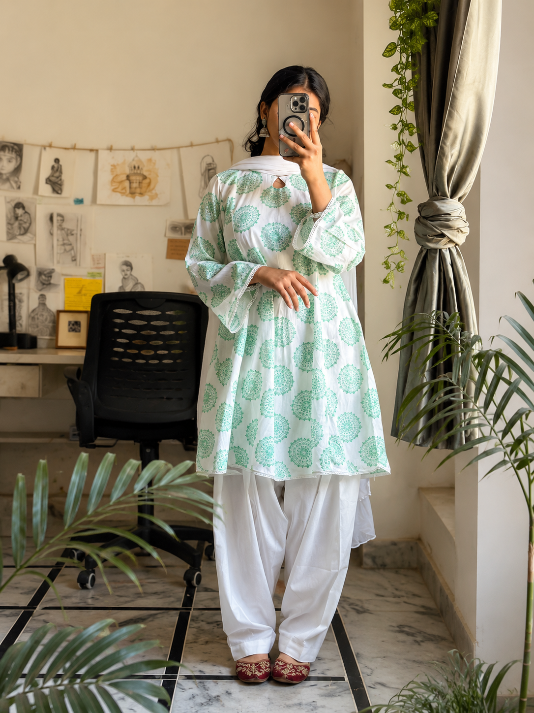 Mint Blossom Printed Lawn 2-Piece