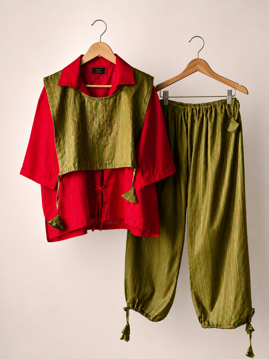 Zareen Olive 3Pc Set