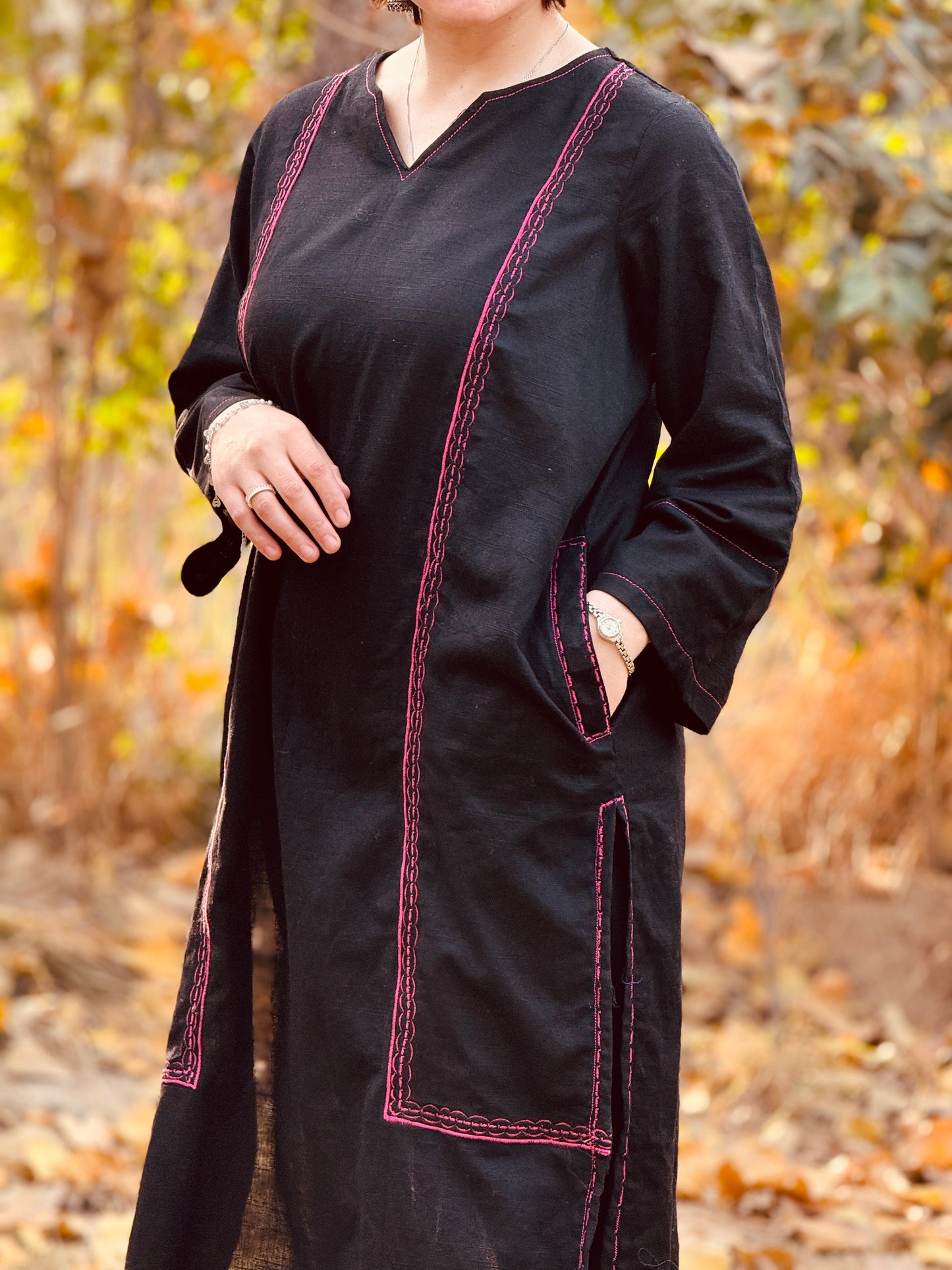 Black Khaddar 2-Piece Suit