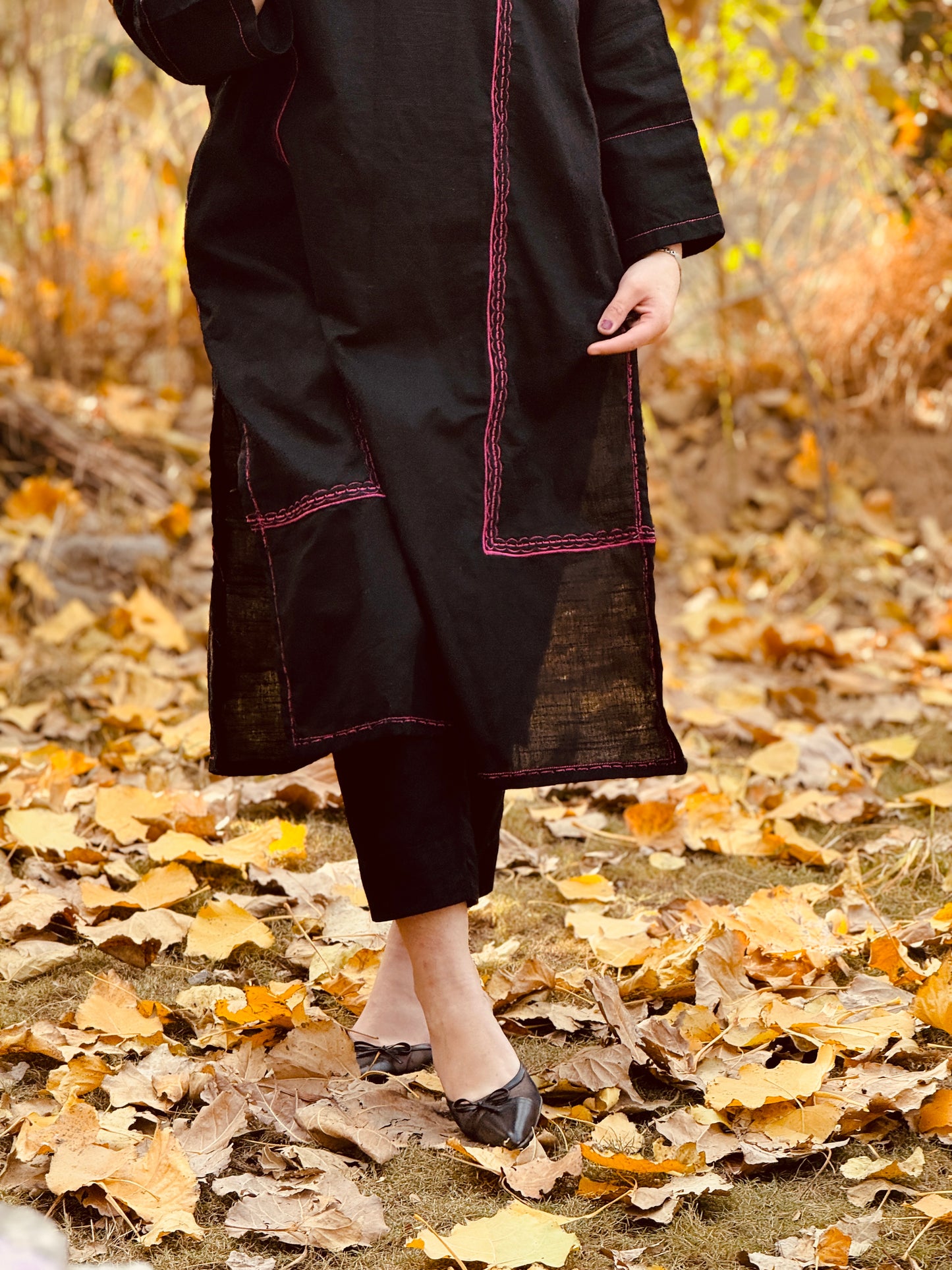 Black Khaddar 2-Piece Suit