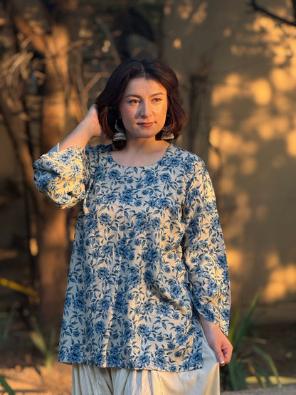 1-Piece Short Kurtis Blue Mist