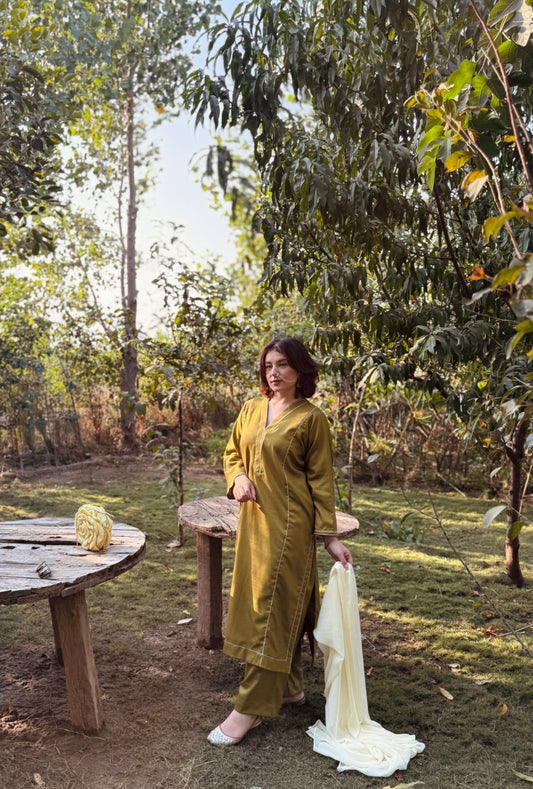 Golden Meadow – Embroidered Two-Piece Suit