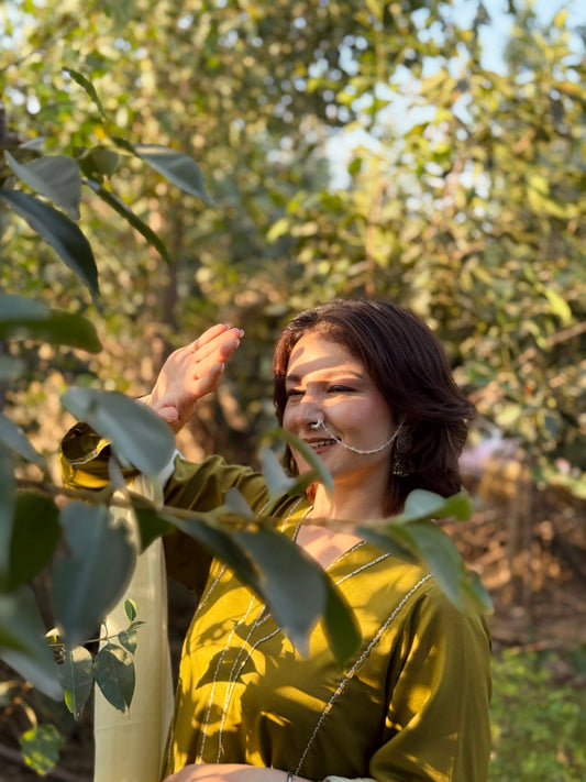 Golden Meadow – Embroidered Two-Piece Suit