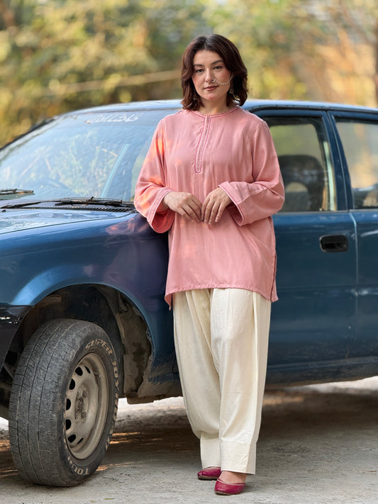 Blush Muse – Embroidered Two-Piece Suit